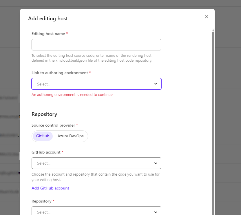 Creating editing host in SitecoreAI Deploy